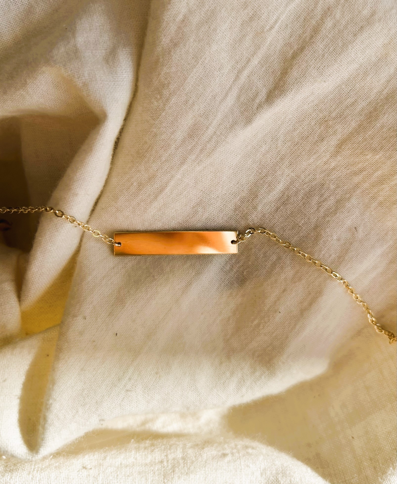 Bar ketting (14 karaat goud)