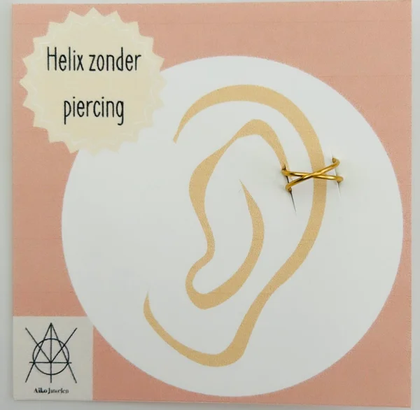 Helix gekruist dubbel goudkleurig