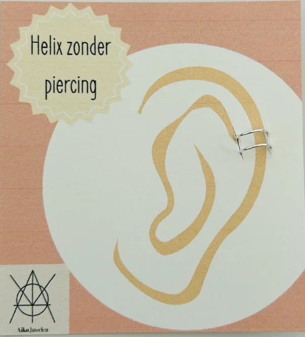 Helix 2 dubbel zilverkleurig