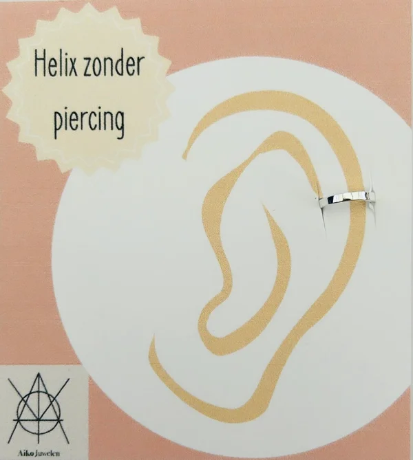Helix fijn ringetje zilverkleurig