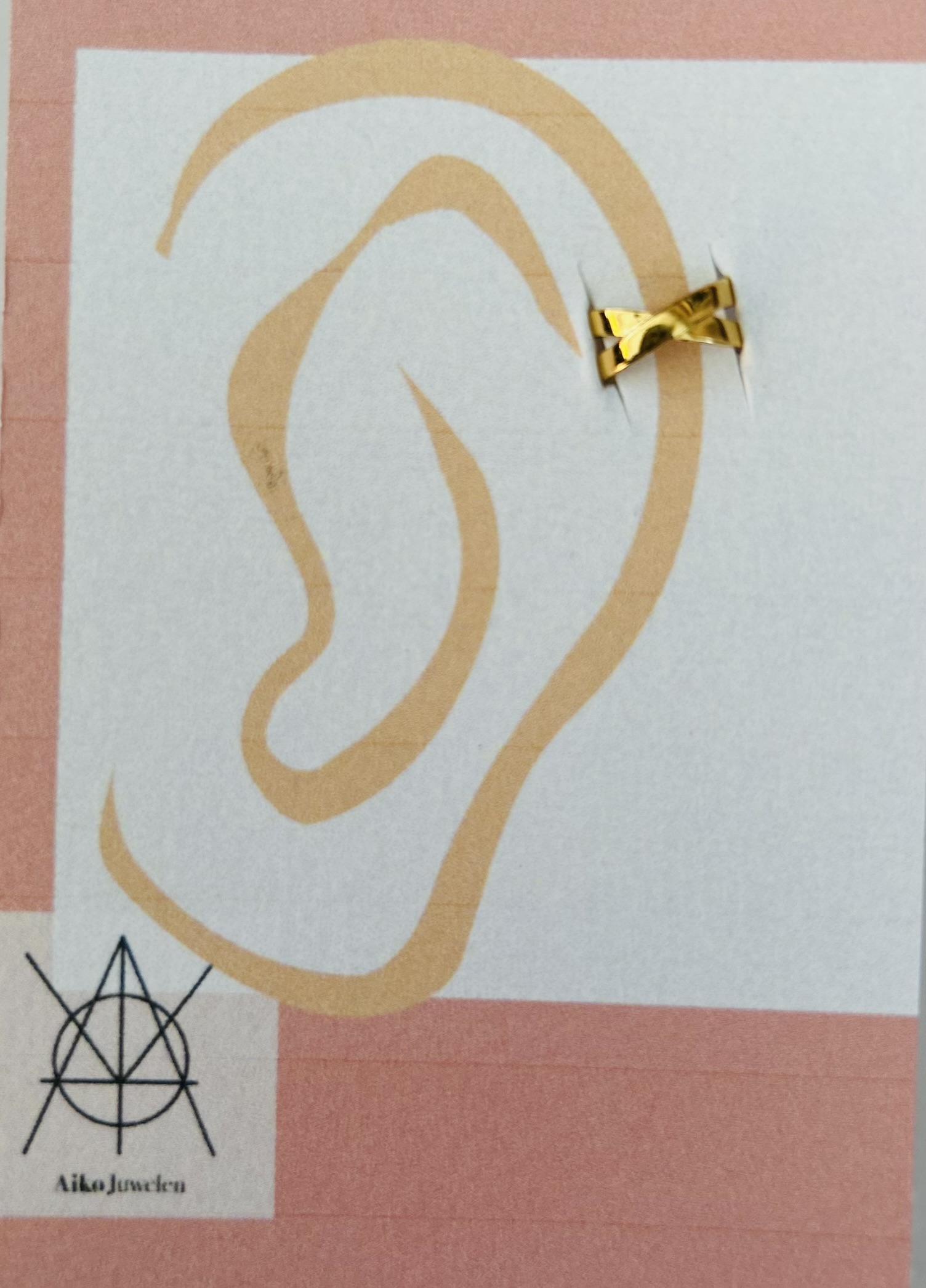 Helix kruis goudkleurig