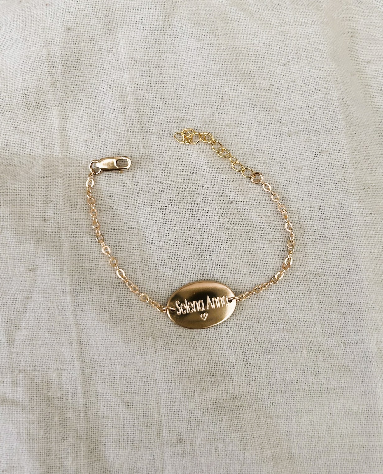 Ovaal armband kids (14 karaat goud) - Afbeelding 4